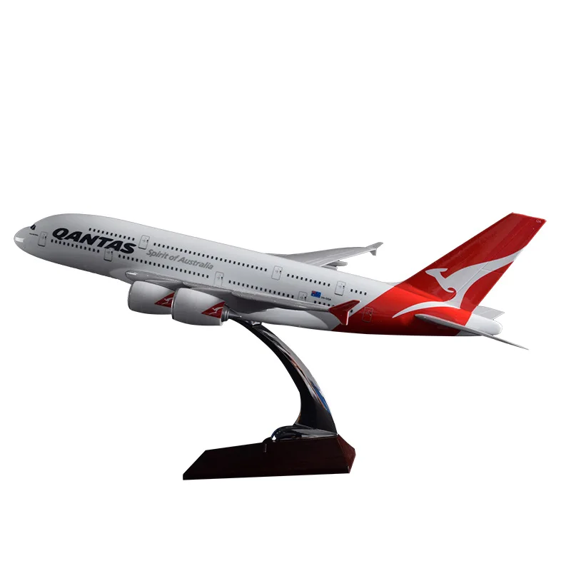 Модель самолета A380 45 см авиакомпании Австралии модель из смолы Qantas Air аэробуса