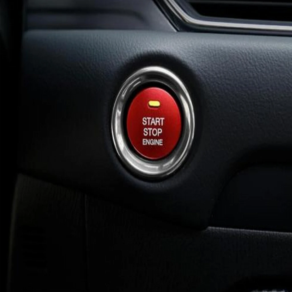 Car Engine Start Stop Switch Button Replace Cover for Mazda 2 3 6 CX-3 MX-5