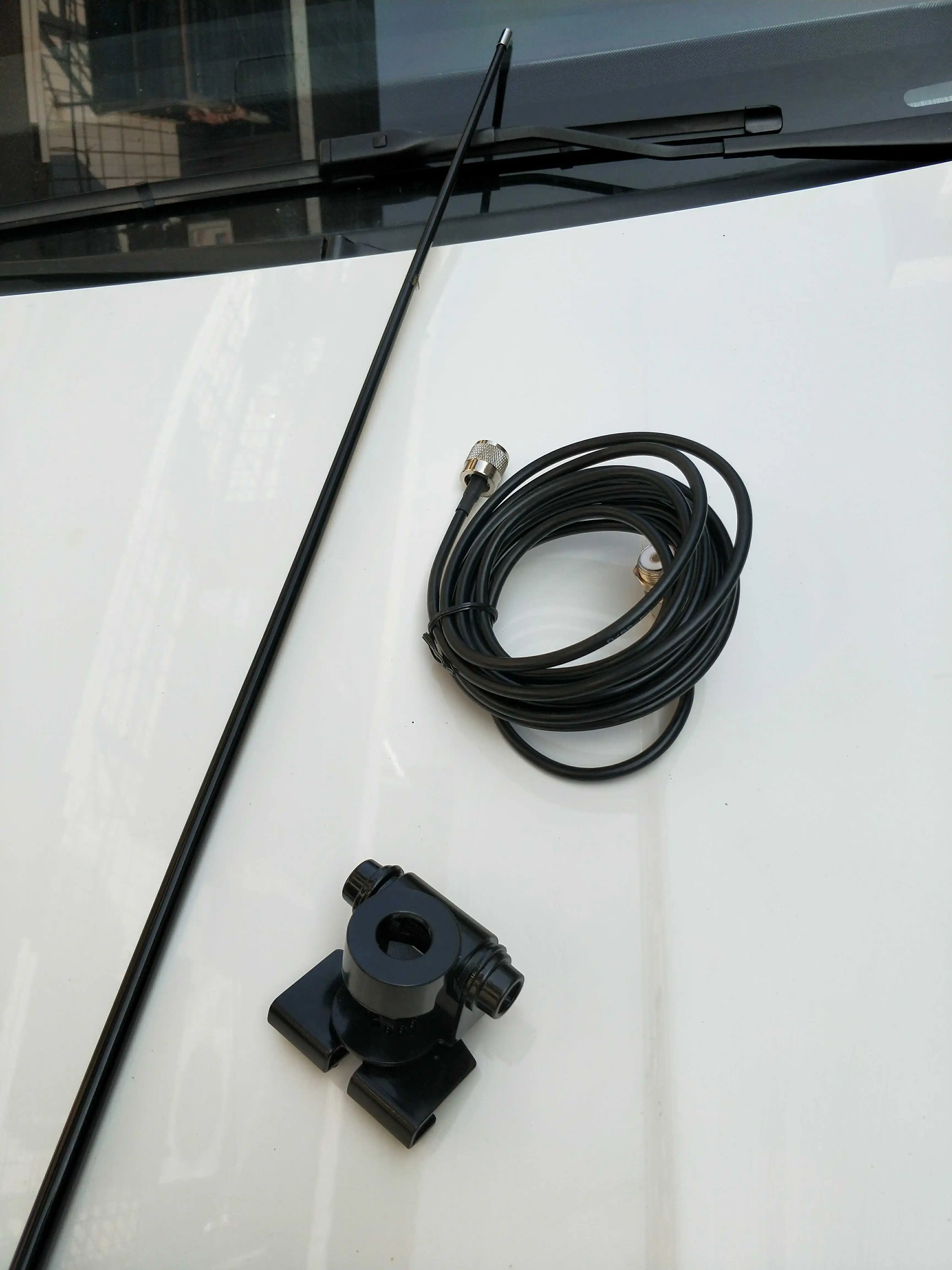 Dual band mobile radio car fiberglass whip antenna144 430M amateur radio aerial UV band 136-174M 400-470M fiberglass antenna kit