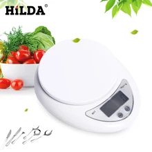 HILDA высокое качество 5 кг/1 г Nauwkeurige Электрический светодиодный Digitale Keukenweegschaal Voedsel Weging Keuken гаджет