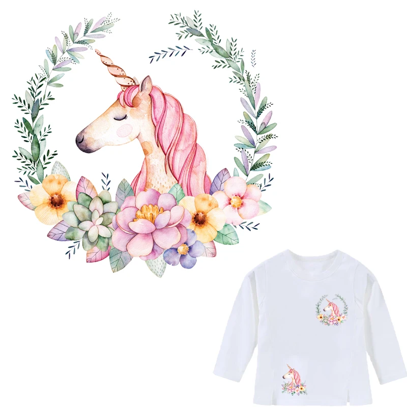 

Colife Unicorn Patch Small Size Iron On Patches Print On T-shirt Dresses Socks Heat Transfer Appliqued A-level Washable Stickers