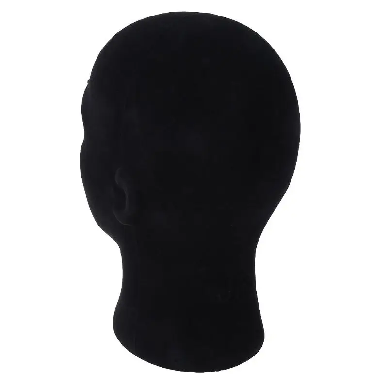 Мужской пенопластовый Манекен Модель Манекен-голова парики очки крышка Дисплей Стенд черный цвет