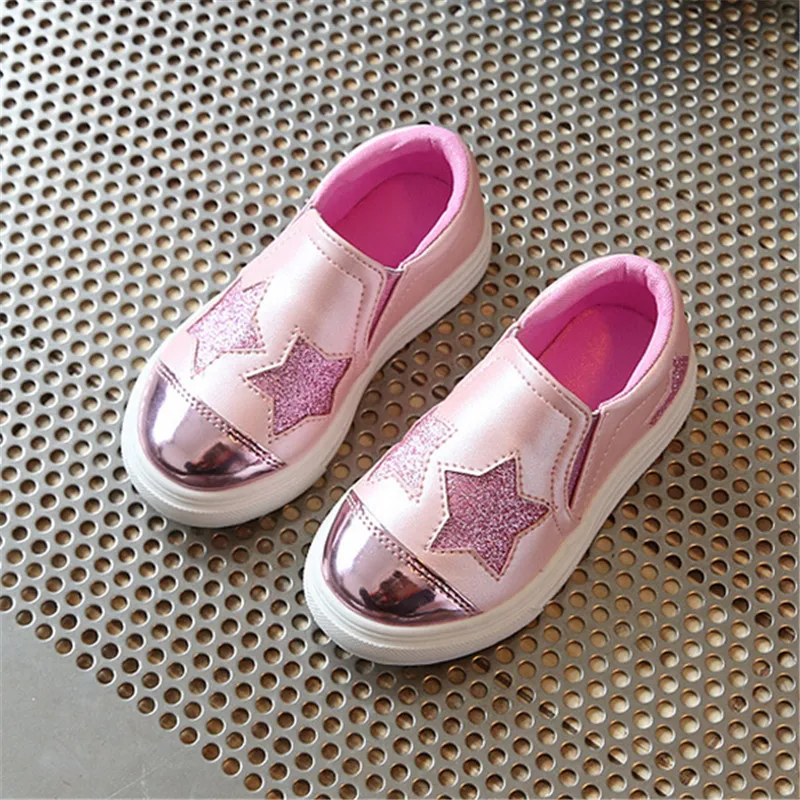 

Children Shoes Girls 2017 Autumn Girls Fashion PU Leather Casual Shoes Rubber Sole Flat Shoes For Girl Kids Shoes