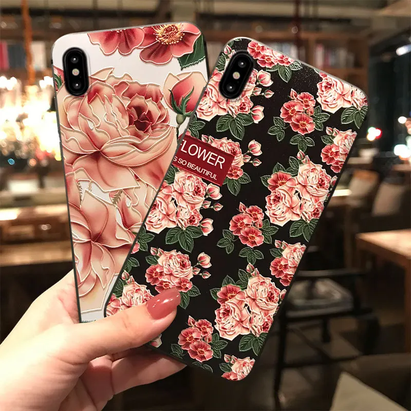 MKS blossoming red flowers with green leaves silicone Case For Xiaomi Mi 6 6X A2 M6 | Мобильные телефоны и аксессуары