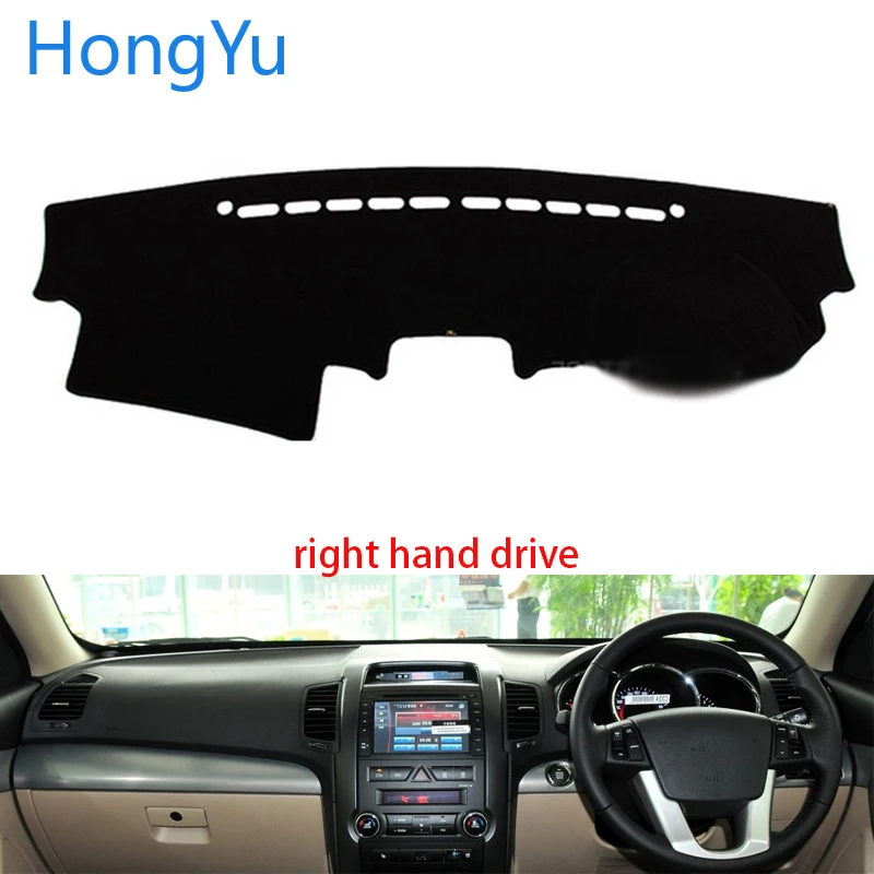 Car Dashboard Cover Dash Mat Board Pad Carpet Dashmat Interior Mats for Kia sorento 2009 - 2012 Right Hand Drive Accessories | Автомобили