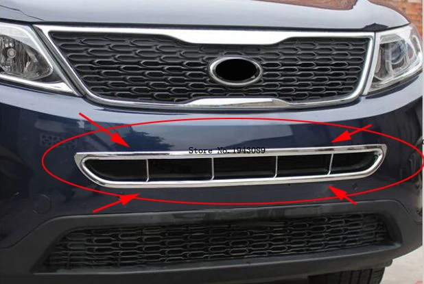 

High Quality! New 13 For kia Sorento 2013 2014 2015 ABS Chrome Front Under Center Grill Grille Cover Trim hj