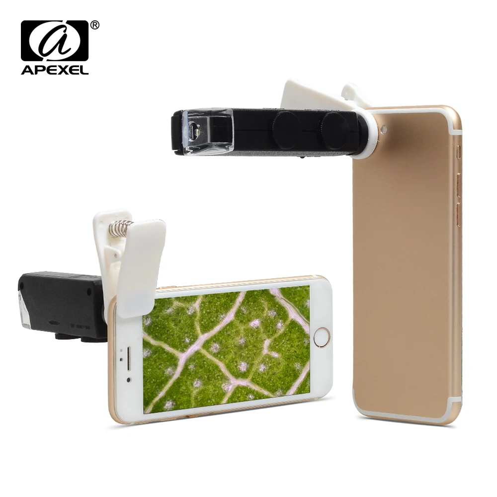 60x Zoom Microscope Clip Magnifier Camera LED Micro Lens For All Smart Phone