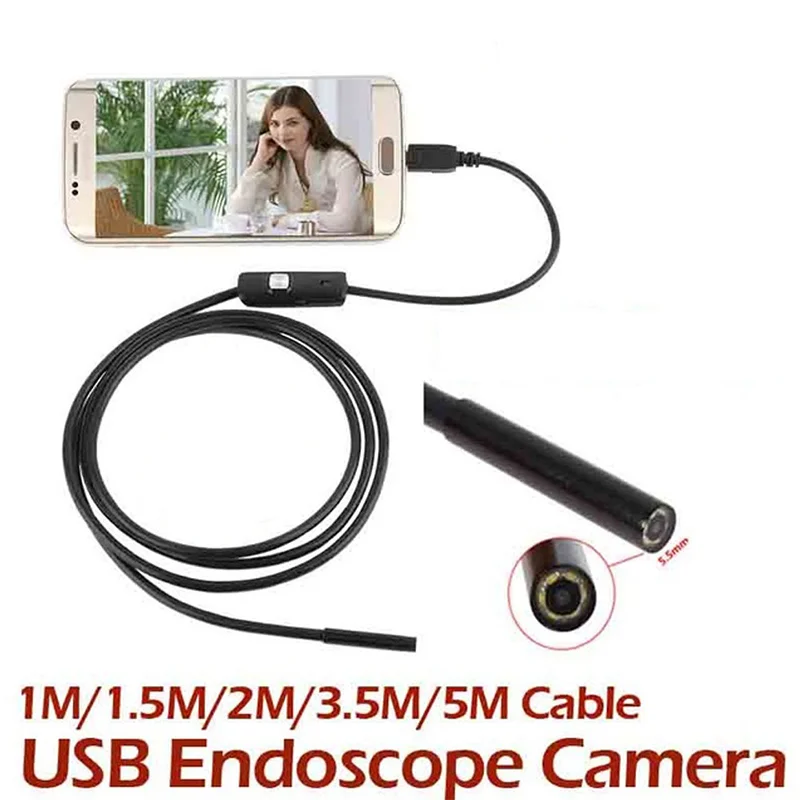 

1M Endoscope Camera Camera 7MM Mini Android Endoscope Video Cameras Usb Borescope Borescopes Camcorders Scope