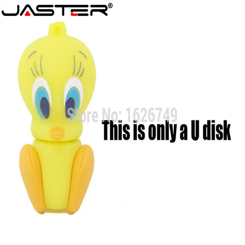 JASTER 100% реальная емкость мультипликационный флеш накопитель с уткой из Твити USB