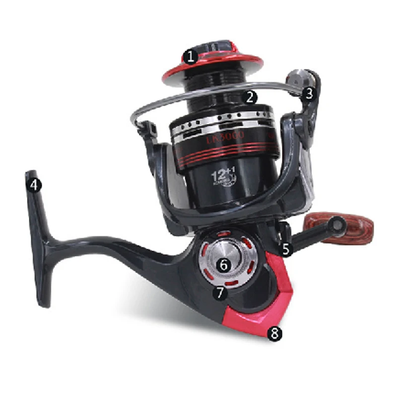 Buy High Quality 13 BB LK2000 6000 Fishing Reels Metal Spinning Reel Fly
