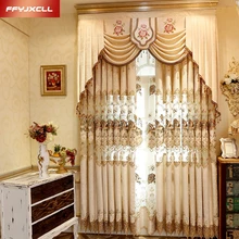 Luxury Europe Embroidered Valance Decoration font b Curtain b font For living Room Bedroom font b
