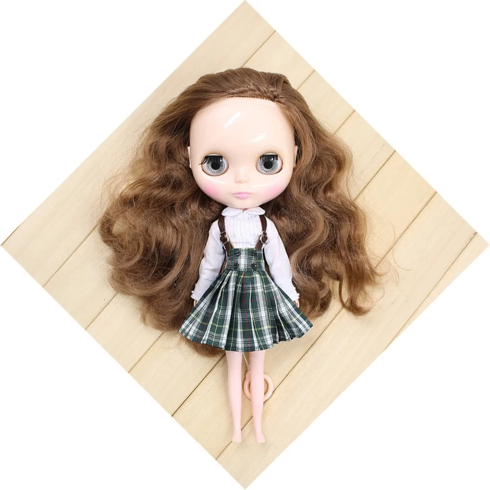 

1/6 Blyth little doll clothes student clothes shirt strap skirt azone small cloth licca Tang Guoya clothing