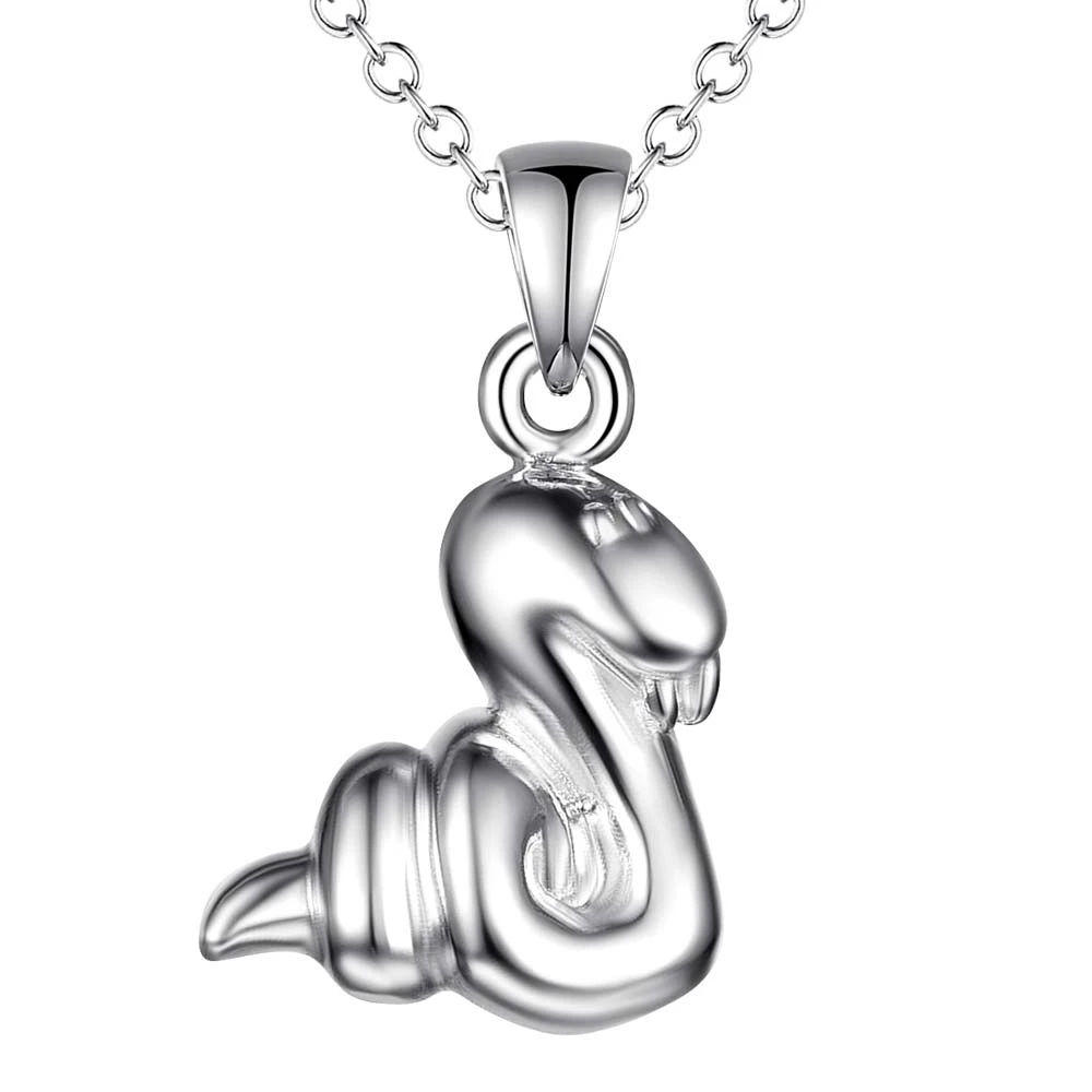 snake beautiful wholesale silver plated Necklace New Sale silver necklaces & pendants /EQNSYNGV ...