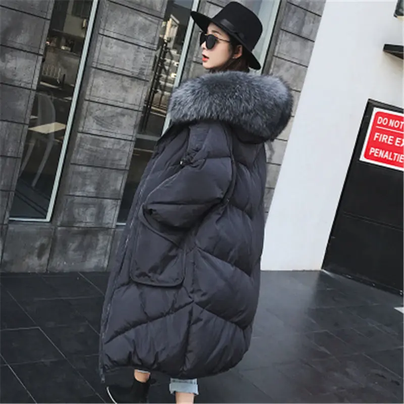 

Factory Wholesale New arrive Female Loose Over the knee Down Jacket Special Discount Thick Down Jacket Women's Long Coat 775