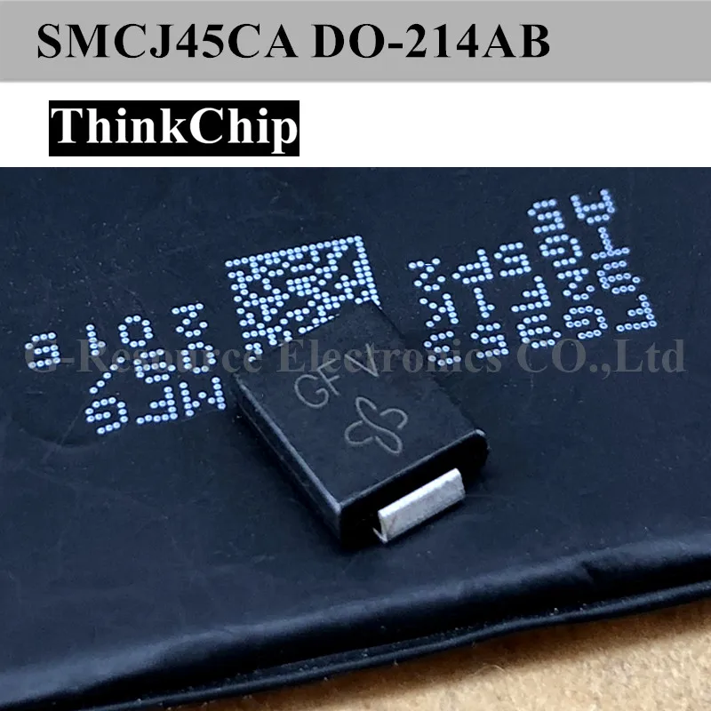 

(20pcs) SMCJ45CA TVS Diode SMCJ 45V DO-214AB 2 Pins (Marking GFV)