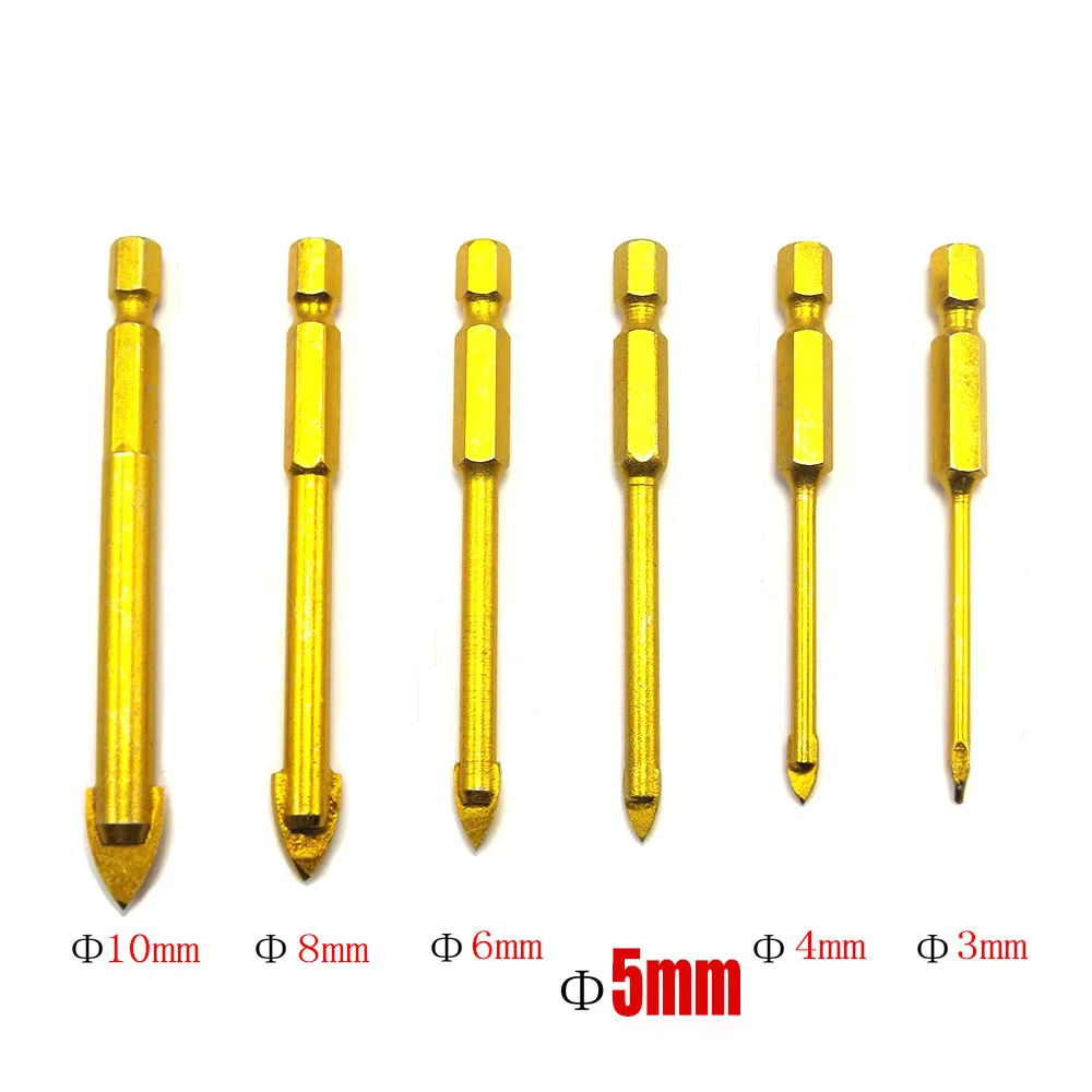 1pcs 5mm Tipped Ceramic Drill Bit Set Of Drills Titanium Drill For