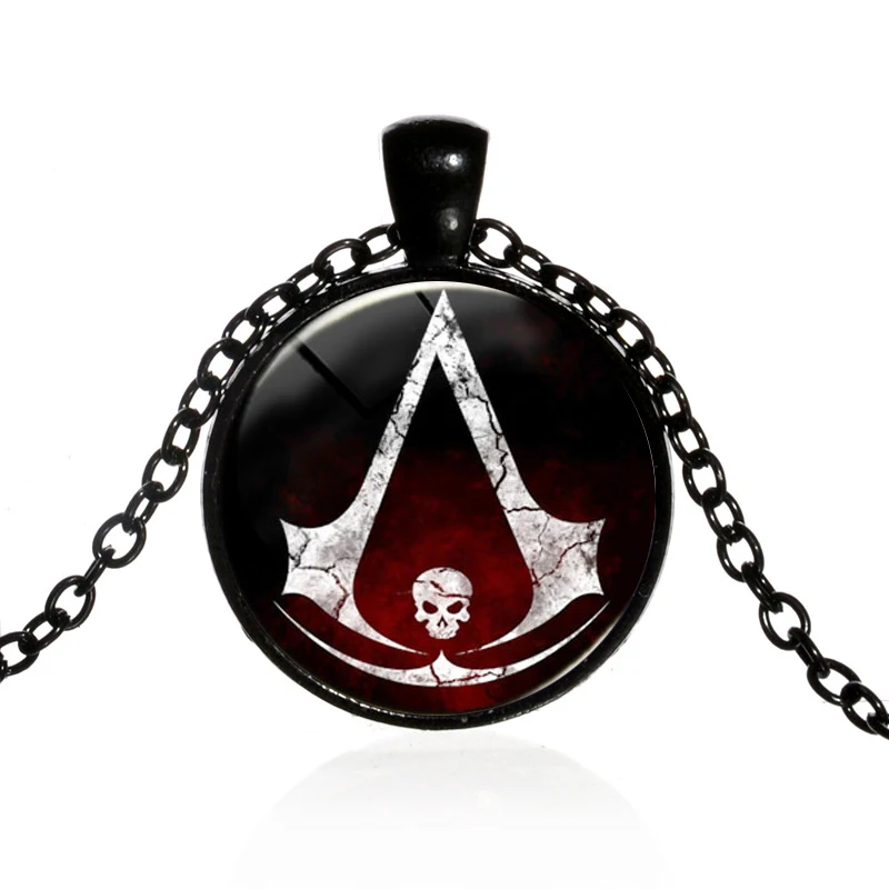 Мода Assassins Creed ожерелье Creed значок стакан драгоценных камней ожерелье с подвеской простое ювелирное изделие милые праздничные подарки
