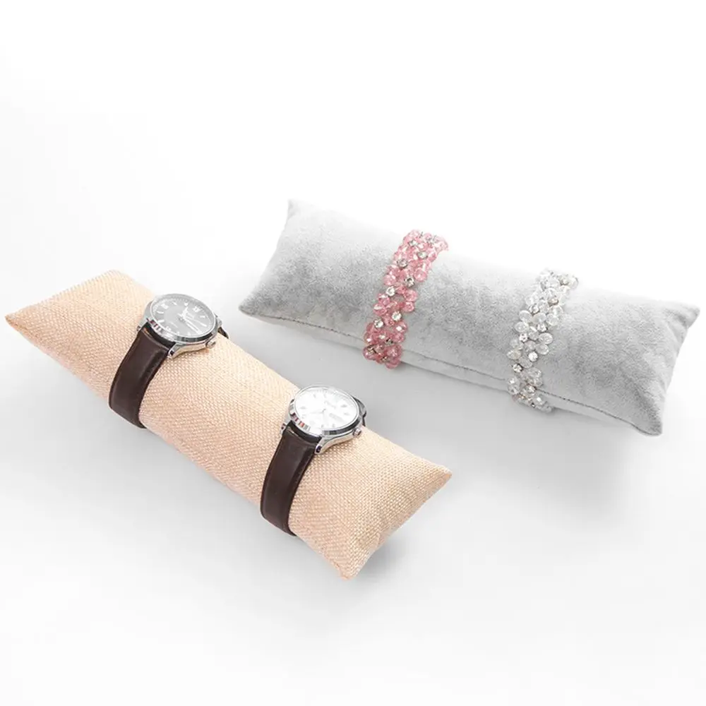

Hot Sale Superior Jewelry Bracelet Velvet Large Bracelet Display Pillow Ankle Holder Watch Organizer Jewelry Display Stand