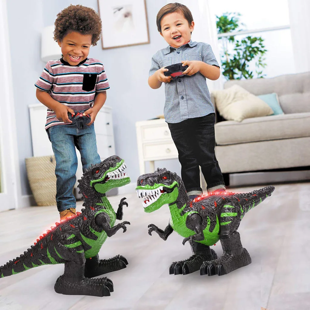 

2019 Remote Control Dinosaur Electric RC Toys Walking Tyrannosaurus Rex Rechargeable Dino for Boys Kids with Light and Sound #VB