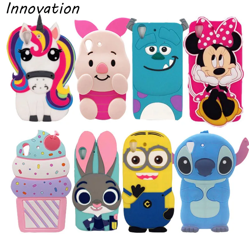 

For Huawei Y6 II Case Silicone 3D Cute Unicorn Cat Rabbit Pig Cartoon Case For Huawei Y6II Y6 2 Soft Phone Protective Back Cover