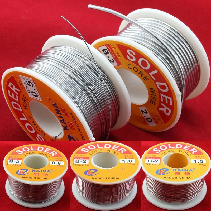 High Quality 63/37 Rosin Core Welding Flux 2% Tin Lead Solder Iron Wire Reel 0.8mm/1.0mm 50g/100g