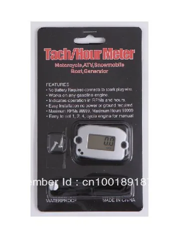 

Newest Mini Waterproof Digital LCD 2 & 4 Stroke Spark Gas Engine Motorcycle Boat Tach Hour Meter Gauge Tachometer Timer