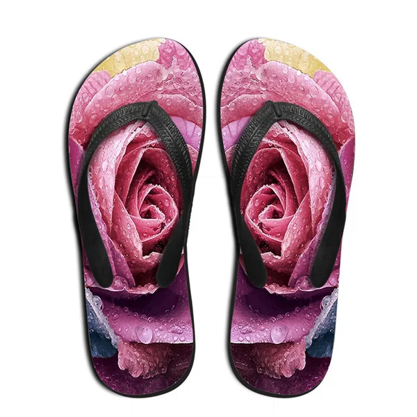 WHEREISART женские шлёпанцы для женщин модные женские летние пляжные сандалии цветок скороговоркой сланцы обувь на плоской подошве для отдыха шлепанцы - Цвет: HB0044AB