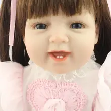 55 см твердый силикон для новорожденных, для девочек Baby Doll 2" винил тела Brinquedos реалистичные куклы; детские игрушки для кукольного домика
