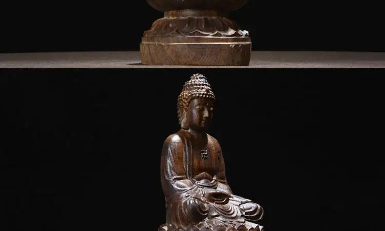 Природный Орлов, сидя на лотоса, шакья Муни, Будда украшения, буддизм, резьба по дереву ремесла, фигура, статуя