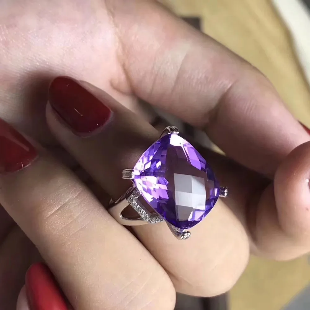 Отличающаяся хорошей устойчивостью натуральный 13*16 мм желтый кольца с настоящими Австрийскими кристаллами s925 стерлингового серебра ювелирные украшения для женщин, натуральный желтый драгоценный камень