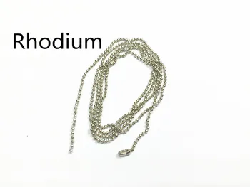 

Wholesale ! Rhodium Plated 70cm Long , 1.5mm Beads Size , 100pcs/lot Ball Chain / Beads Chain Connector