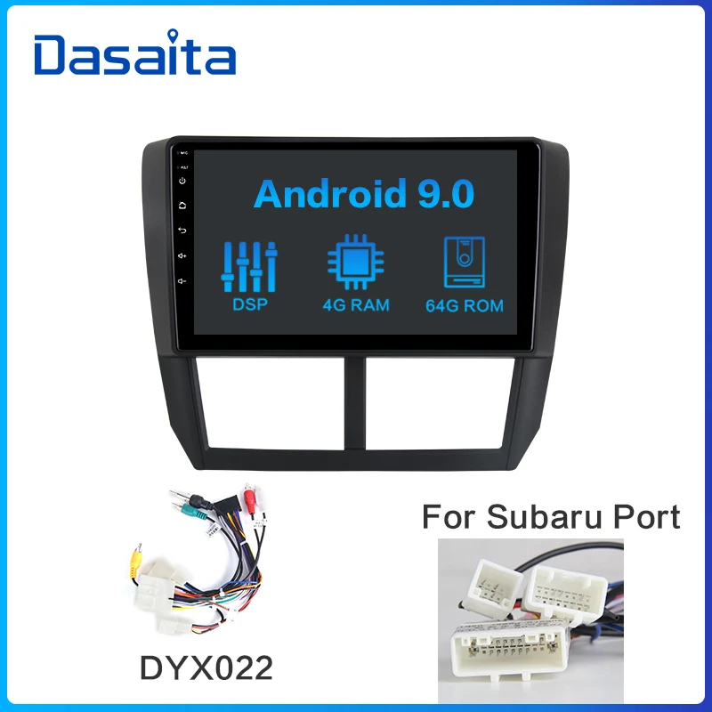 Dasaita " ips автомобиля Multimidia Android 9,0 для Subaru Forester WRX 2008 2009 2010 2011 2012 радио gps навигации TDA7850 MAX6 MP3 - Цвет: HA5415-MAX6DYX022