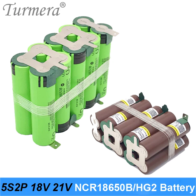 5S2P battery 18650 pack turmera for panasonic ncr18650b 3400ma 18650 hg2 battery 3000mah 18v 21v welding solder battery for screwdriver tools battery customized battery 01