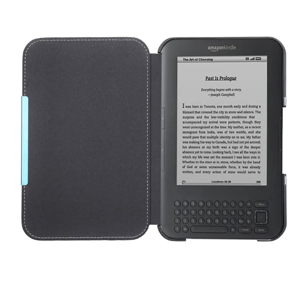 Flip Book Capa para Amazon Kindle 3rd Modelo D00901 Ereader Case de Couro Ímã Closured Kindle Teclado 3rd Gen Pele - Imagem 3
