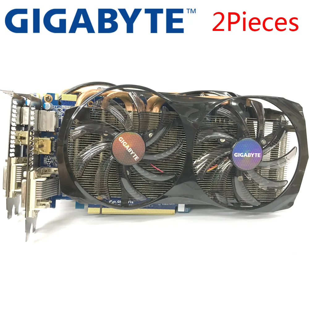 Видеокарта GIGABYTE GTX660 2 Гб 192 бит GDDR5 графические карты для nVIDIA Geforce GTX 660 б/у VGA выше 750