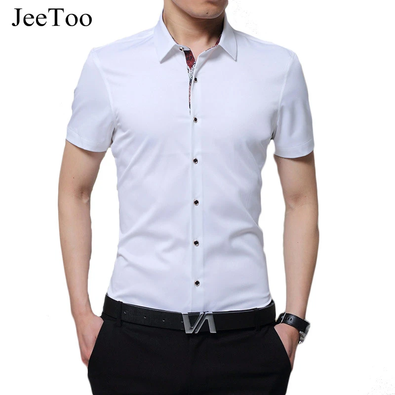 Hombres camisa manga corta Camisa de moda masculina del verano social Camisas para hombre blanco algodón manga corta slim fit Hombre Camisas casual|social shirt|male shirtmen casual - AliExpress