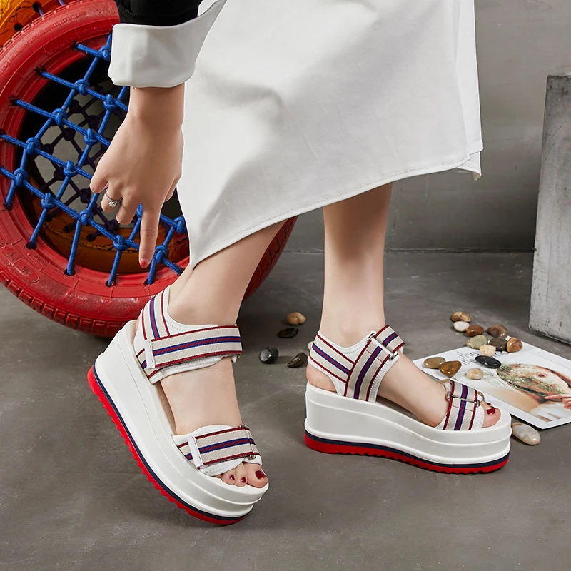 RASMEUP Women's Chunky Sandals 2019 Summer Fashion Women Beach Platform Sandal Comfortable Casual Woman Shoes lady footwear