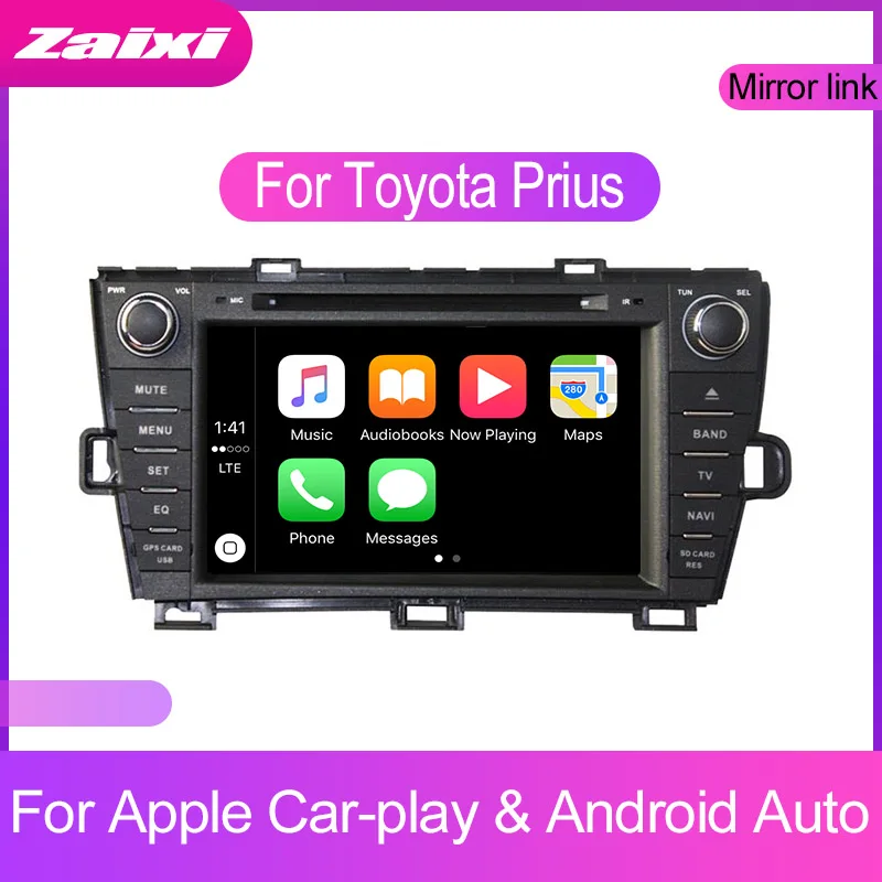 Clearance ZaiXi Android Car Multimedia player 2 Din WIFI GPS Navigation Autoradio For Toyota Prius 2009~2015 GPS Radio FM Maps BT 4