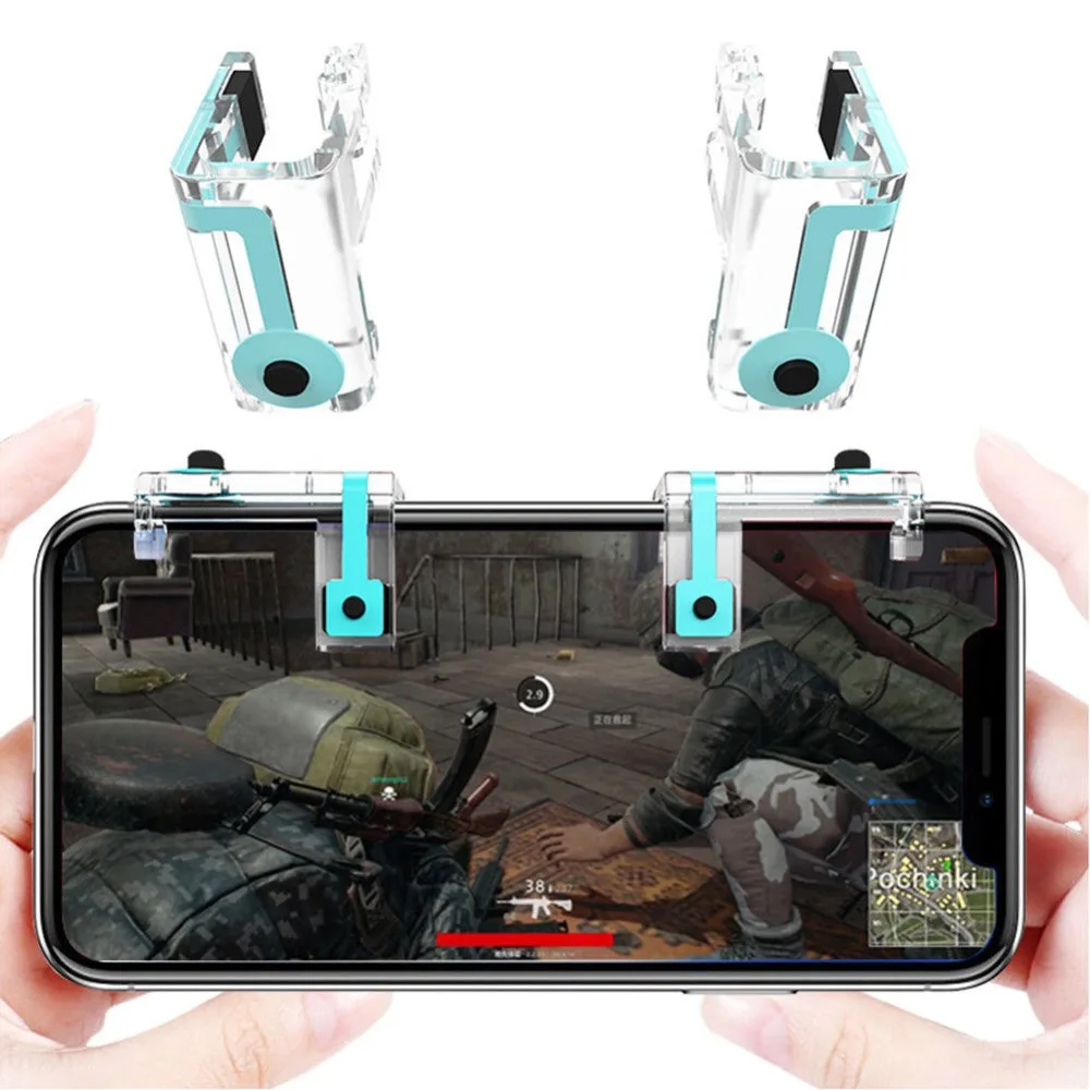 

2PCS Gaming Trigger Fire Button Pubg Mobile Controller Shooter Trigger Game Gamepad Controller For Smart Phone
