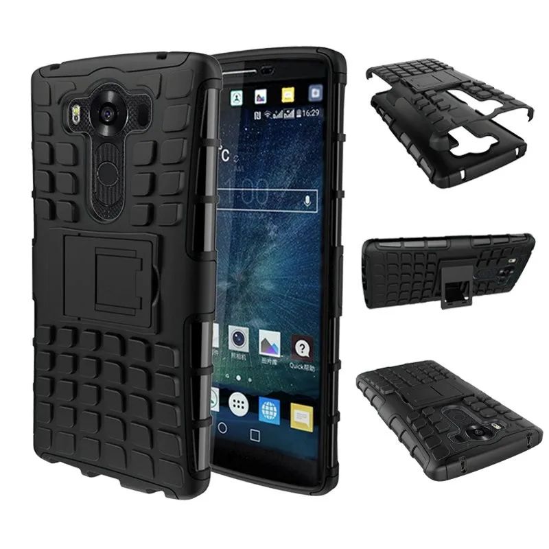 Для LG V10 H968 F600/G4 Pro Hybrid PC + TPU Броня Heavy Duty Kickstand Противоударный Стенд Держатель