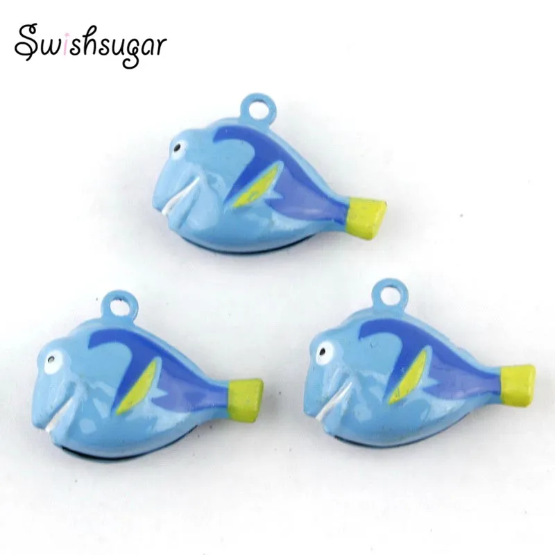 Colorful Fish Cartoon Bells Fit Charms Pendant Jingle Bell Party Holiday Festival Decoration Free Shipping | Украшения и