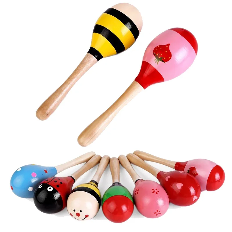 Developmental Baby Toys Baby Toys For Newborn Juguetes Wooden Maracas Ball Brinquedo Bebe Educational Baby