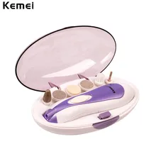 Kemei 6 in 1 Nail Art Tips Electric manicure set nail Toenail Drill File Grinder Grooming Kit Nail Tool manicura wholesale