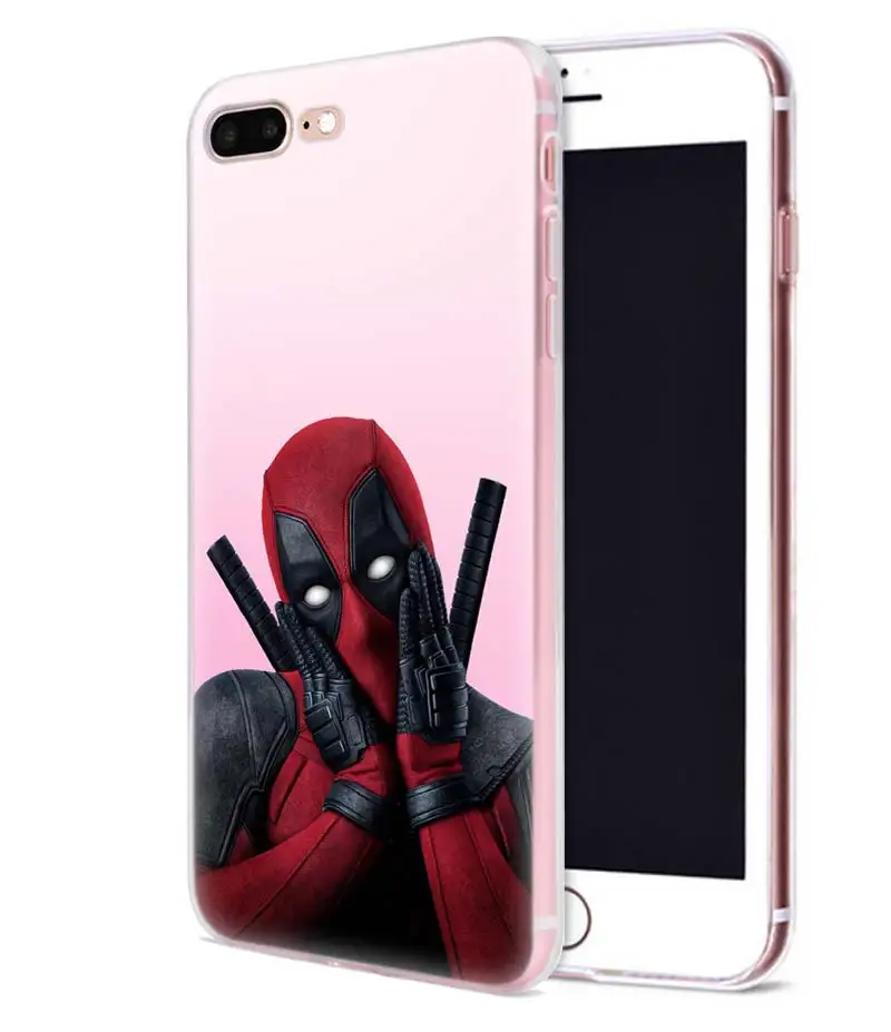 Чехол Hero Deadpool Harley Quinn для iphone XR XS Max 7 8 Plus X 10 5 5SE 5C 6 6S 11 11Pro Sac TPU Fundas чехол для телефона