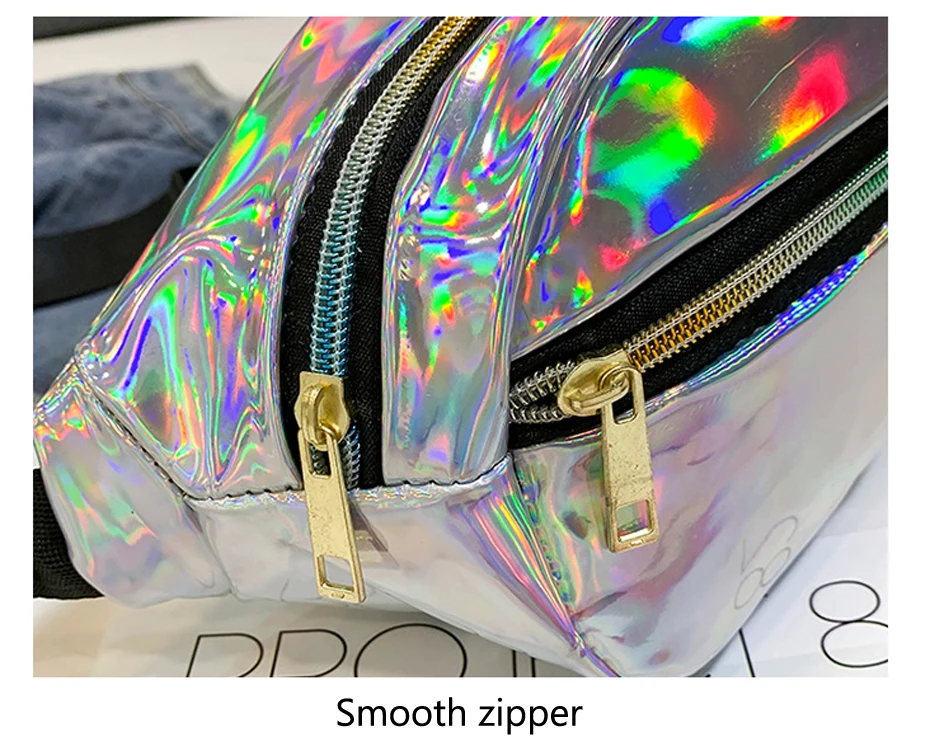 Free-Shipping- Laser-Waist-Packs-Bags-Women-Pure-Color-Fanny-Pack-Female-Belt-Bag-Black-PVC-Waist-Packs-Laser-Chest-Phone-Pouch-10