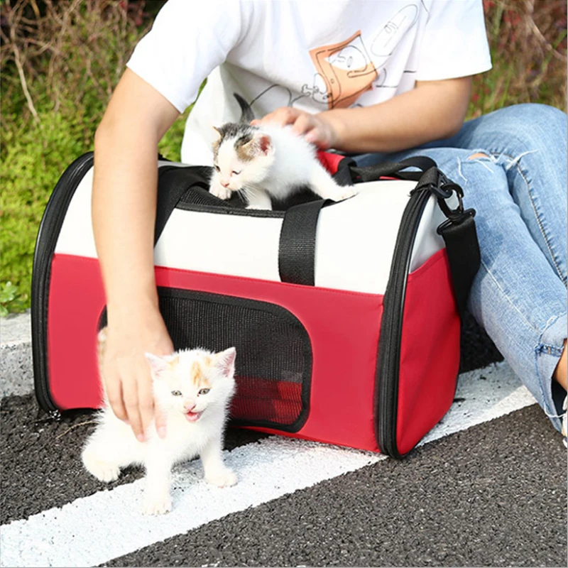 Pet bag small dog outing travel carrying messenger bag Oxford cloth breathable and comfortable