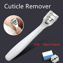 Популярный профессиональный уход за ногами из нержавеющей стали для удаления кутикулы удаление омертвевшей кожи Педикюр жесткая Бритва для ног с лезвием 10 шт