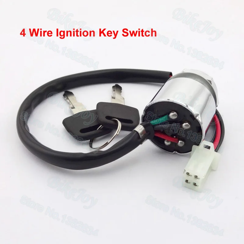 4 Wires Ignition Key Switch ON/OFF For ATV Quad 4 Wheelers Go Kart Pit