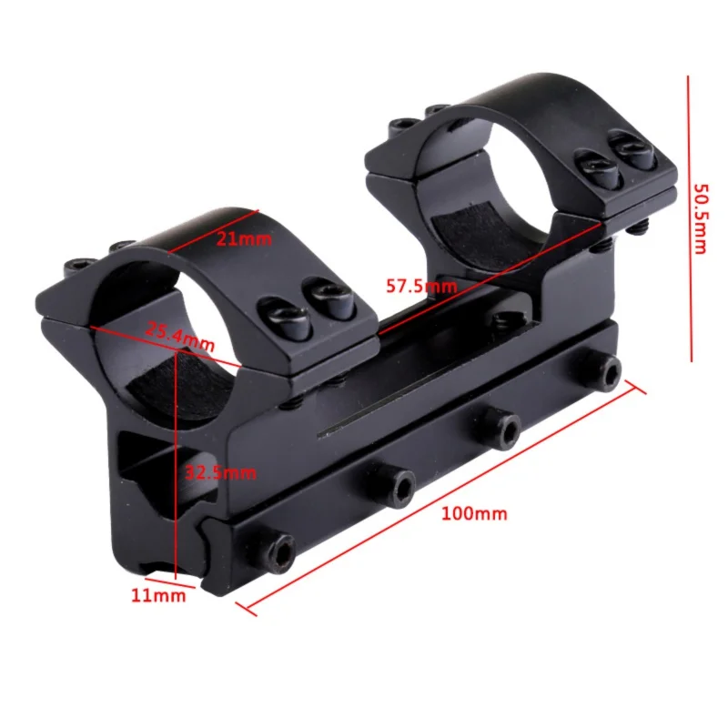 

Precise Tactical 25.4 mm One Piece Double Scope Rings Adapter Higher Mount Dovetail Ring 11mm Weaver Rail Pistol Airsoft Adapter