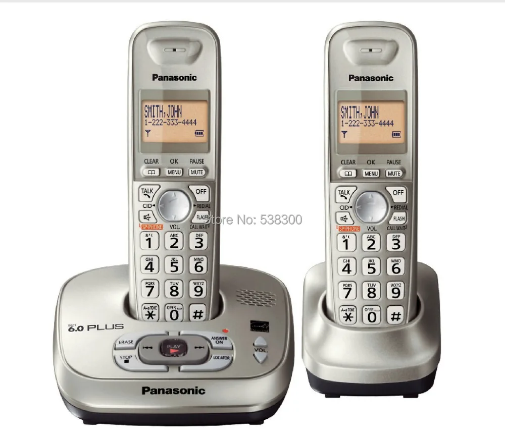 

KX-TG 4021 DECT 6.0 Plus Double Handsets Cordless Phone With Answering System Telephone For Home Wireless Home Phone, 2 handsets